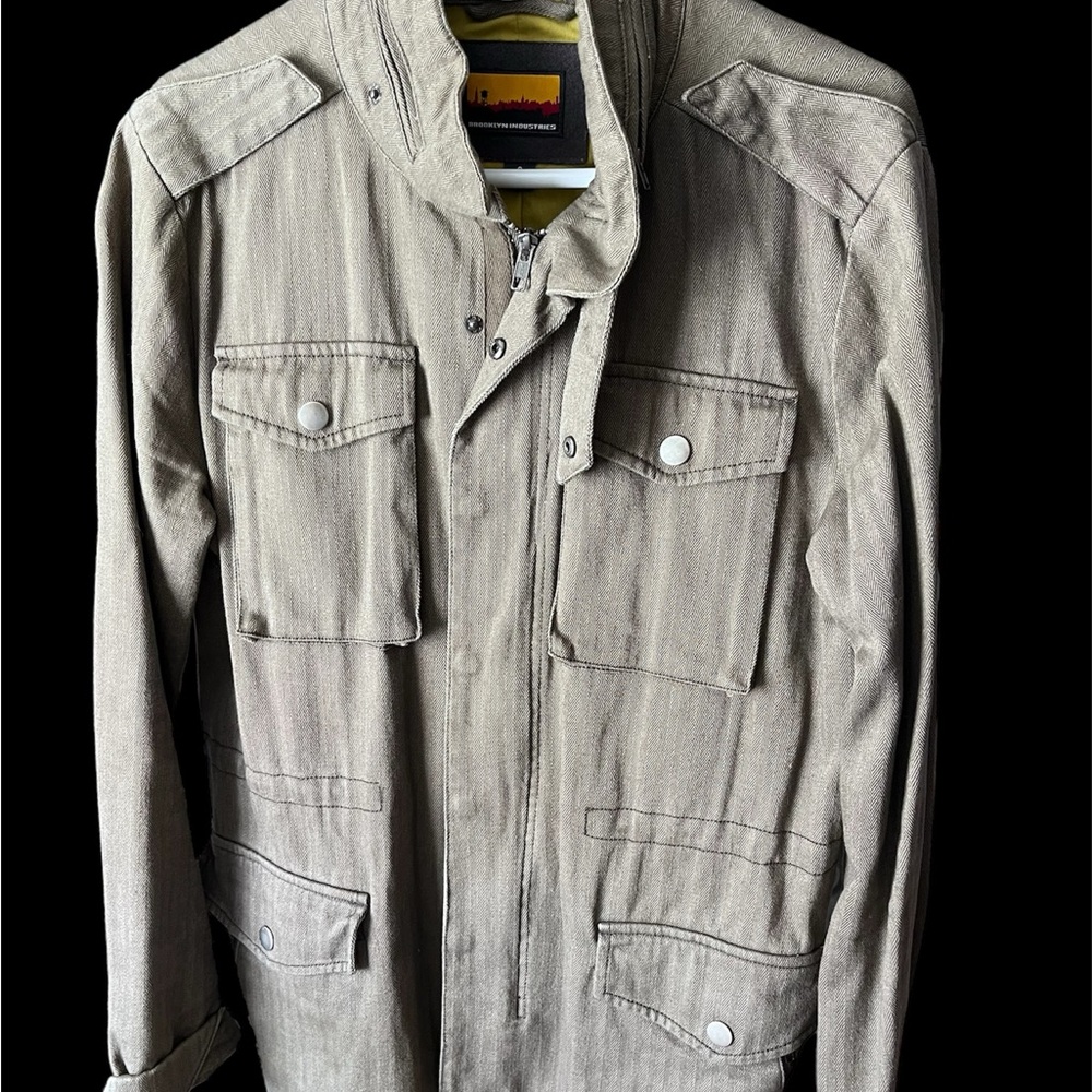 Used men’s Brooklyn Industries military style jacket in size Small